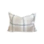 plaid pillow navy