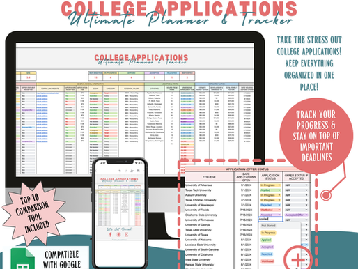 Stay Organized, Stress Less: My College Application & Move-In Checklists