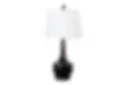 Black ceramic table lamp