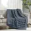 Thumbnail: Soft throw blanket dark grey