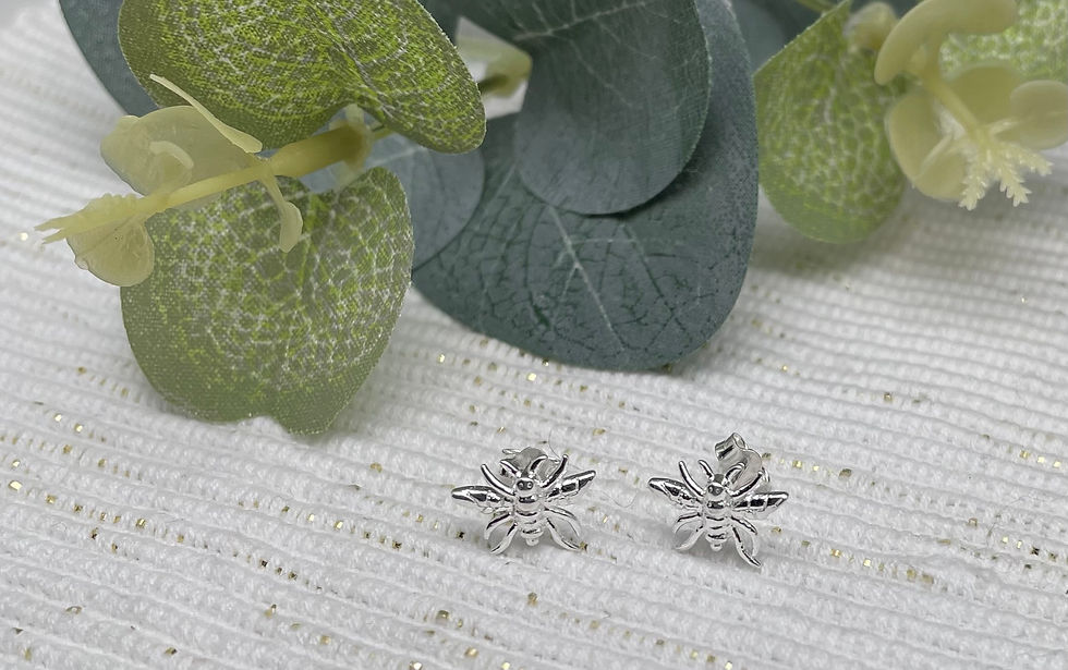 Sterling Silver Bee Earrings