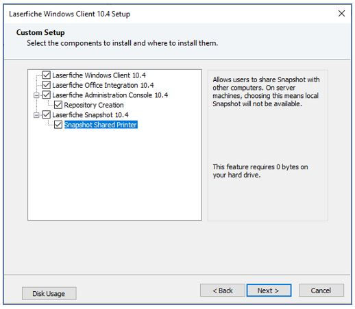 Laserfiche Snapshot