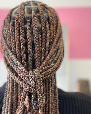 Medium Knotless Braids w_ Custom Color - Waist Length