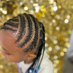 kids natural braids (designed style medium)