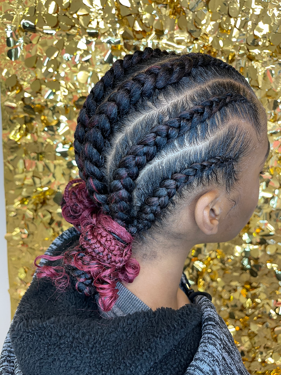 feed in cornrow braids