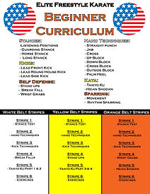 Karate Program Sample Print Outs | Elite Freestyle Karate