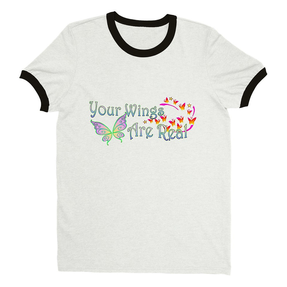 Thumbnail: Your Wings Are Real Unisex Ringer T-shirt