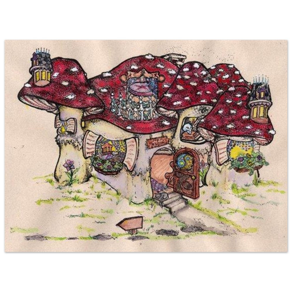 Mushroom House Poster