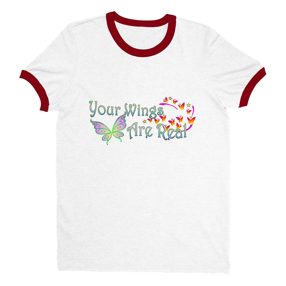 Thumbnail: Your Wings Are Real Unisex Ringer T-shirt