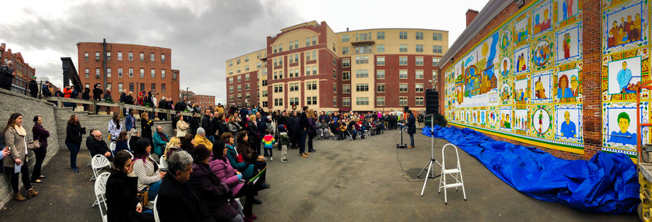 Immigrant Mural Unveiled on Washington St.; Rep. Vargas Delivers Remarks 