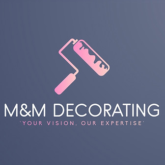 m and m decorating logo, pink roller