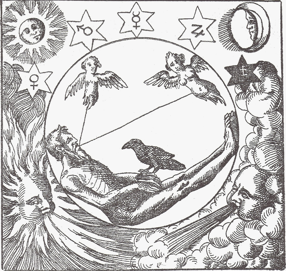 Jamsthaler,Viatorium Spagyricum - Nigredo, 1623.
