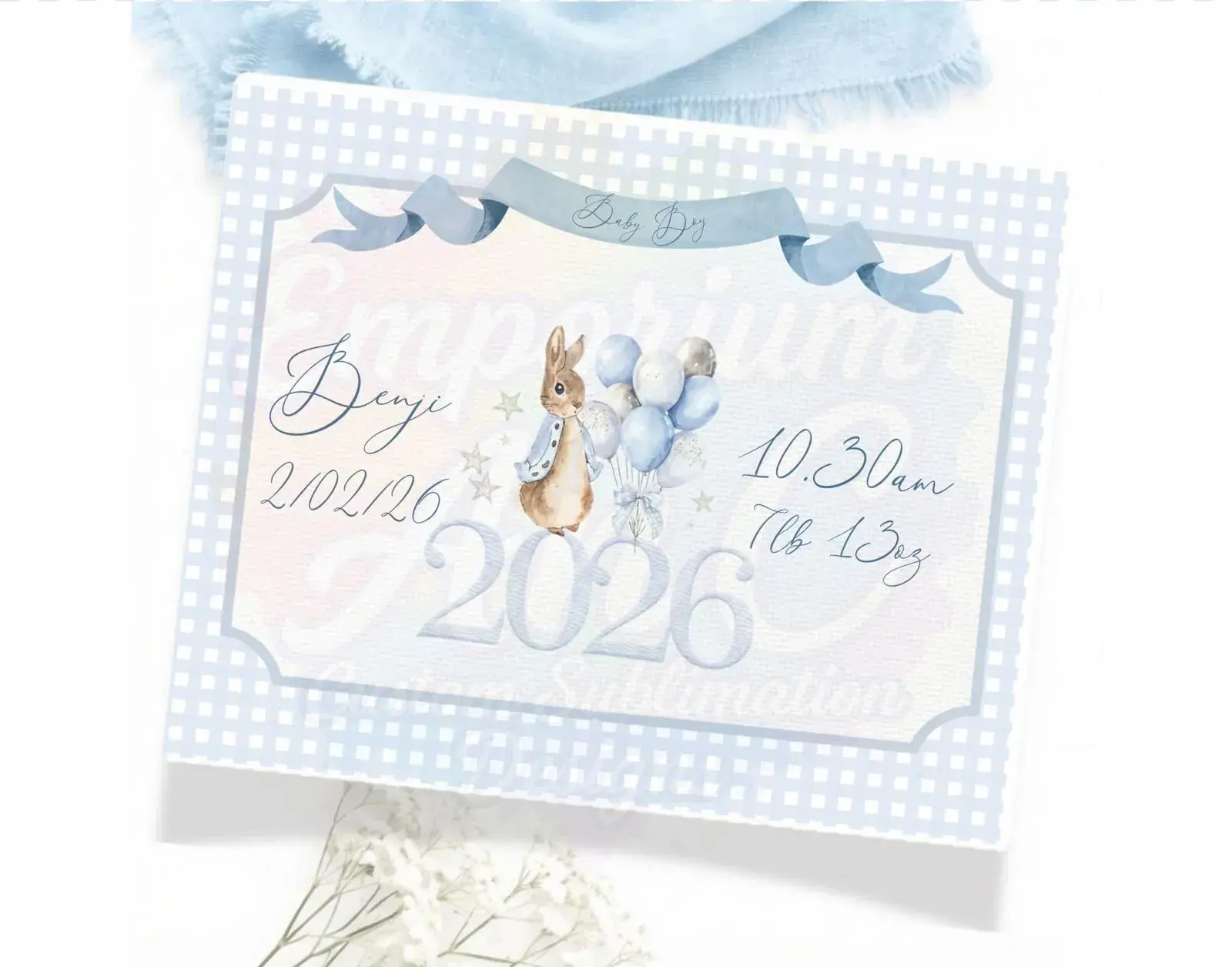 Magnetic closing new baby keepsake box