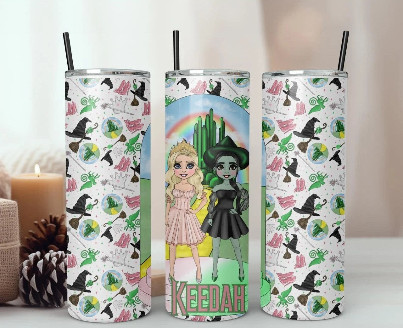 Wicked Musical Inspired Tumbler 20oz • Custom Name • Unique Gift for Fans