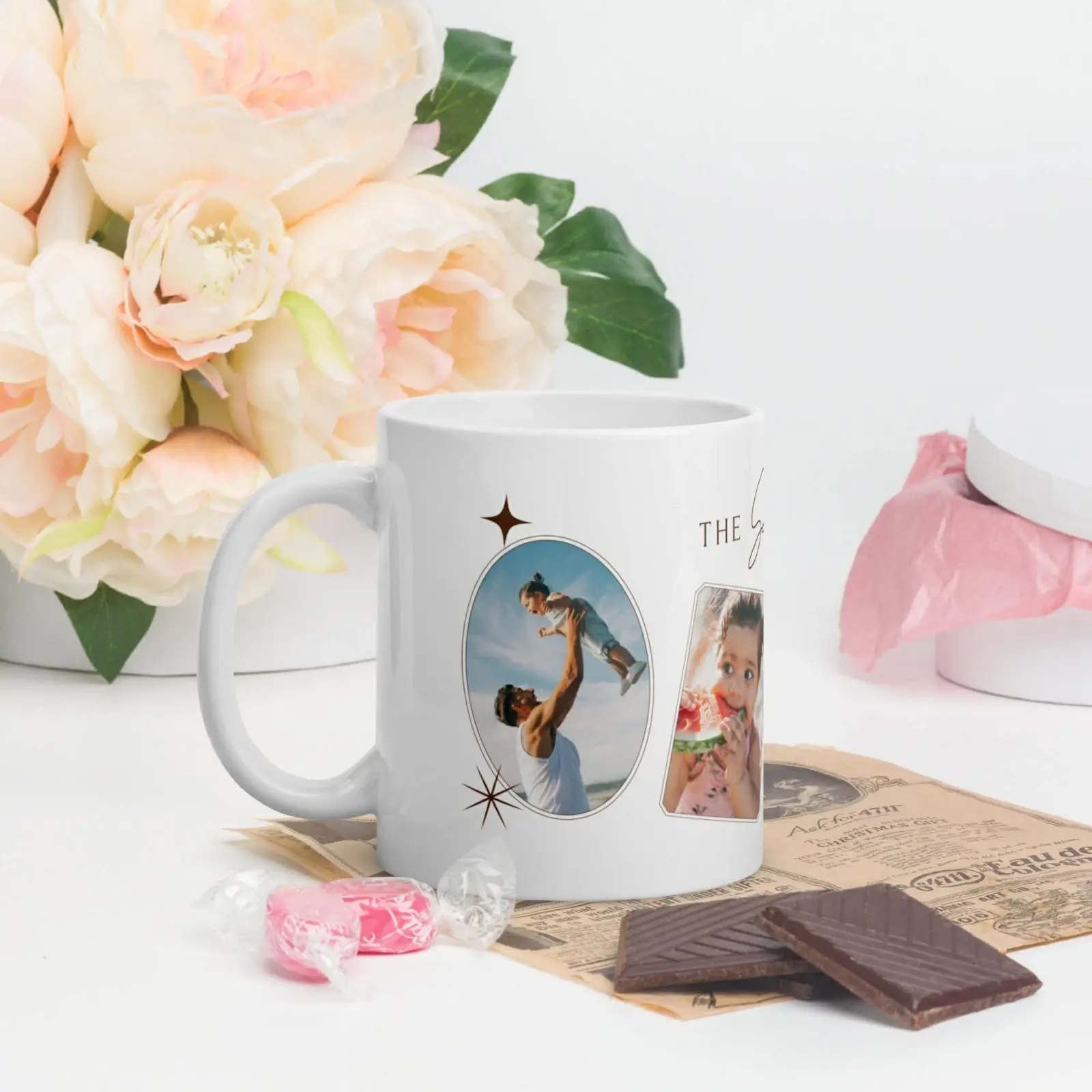 Personalised 4 Photo Family Mug 11oz for any occasion gift