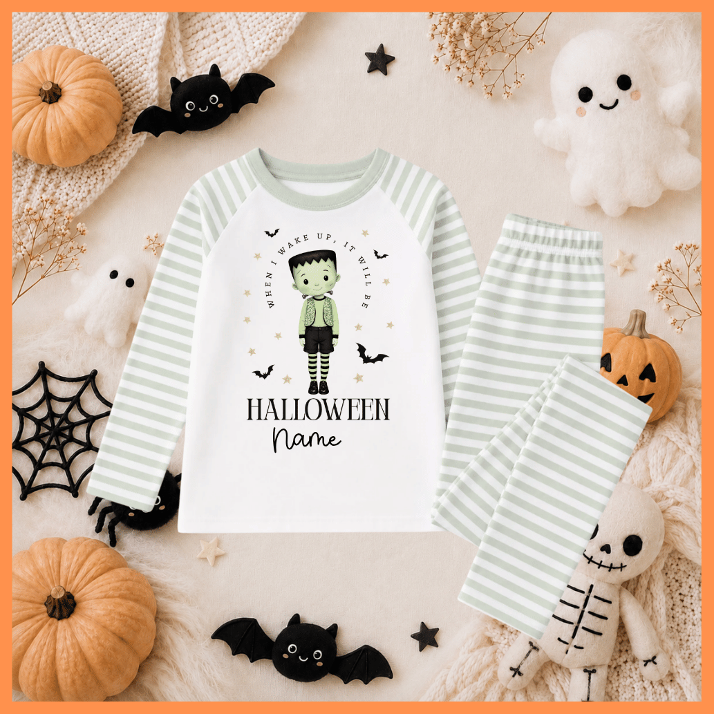 Personalised Children's Halloween Pyjamas – Frankenstein