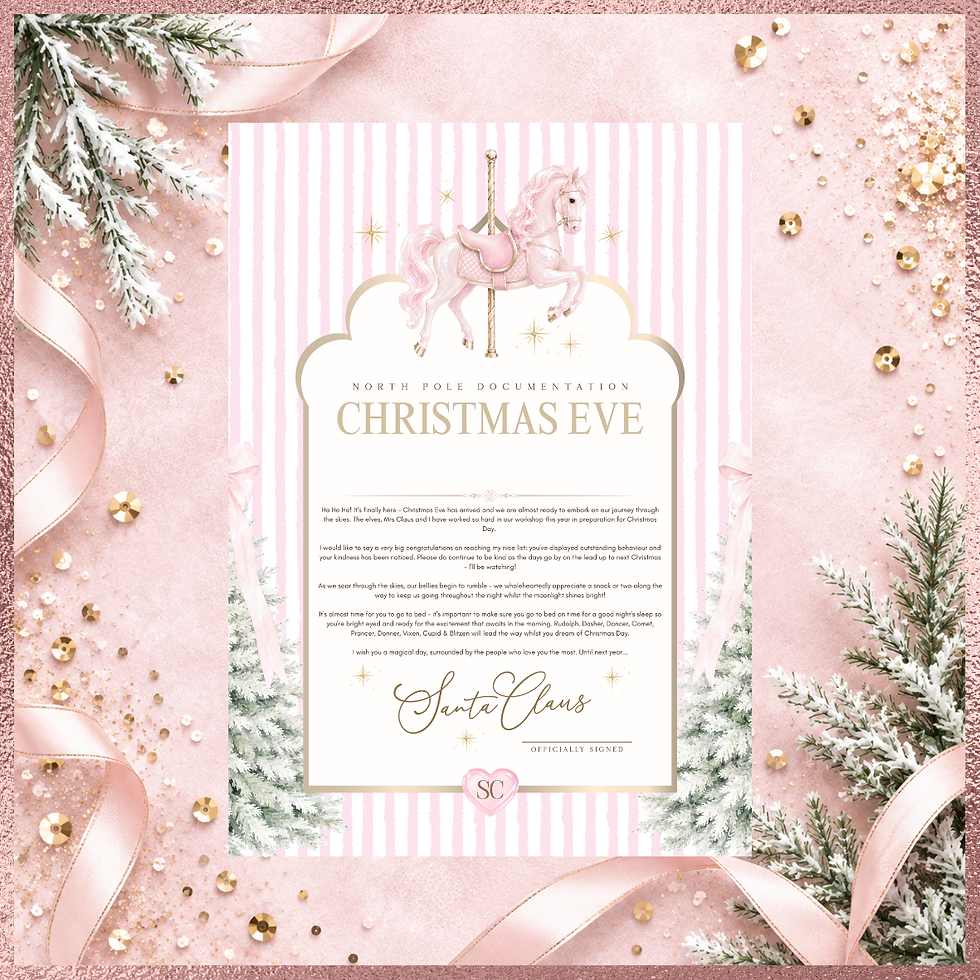 Thumbnail: Personalised Pink Carousel Christmas Treat Box Set