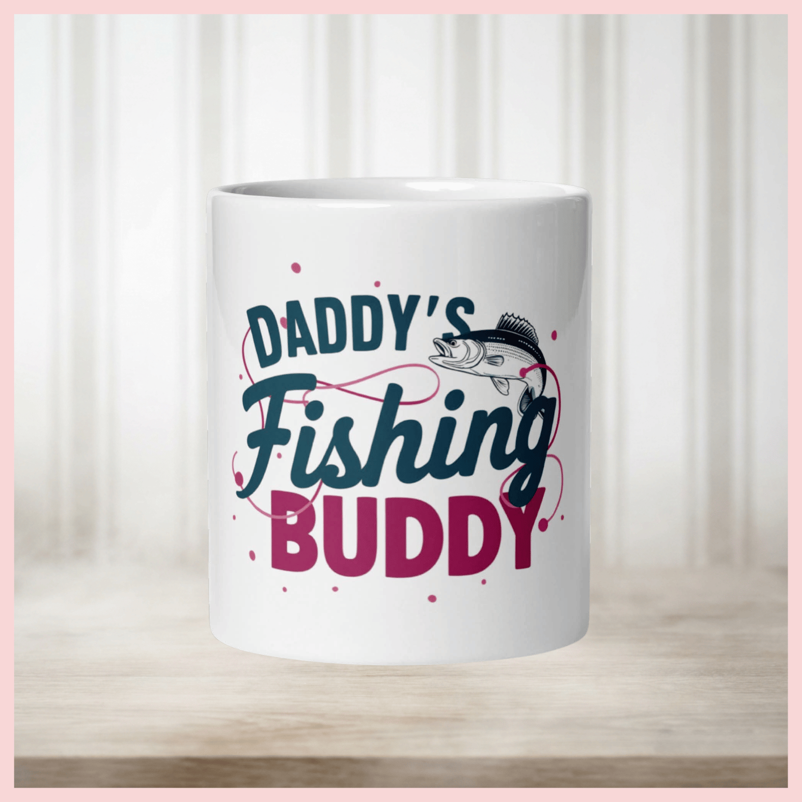 Personalised fishing mugs 11 designs and name added