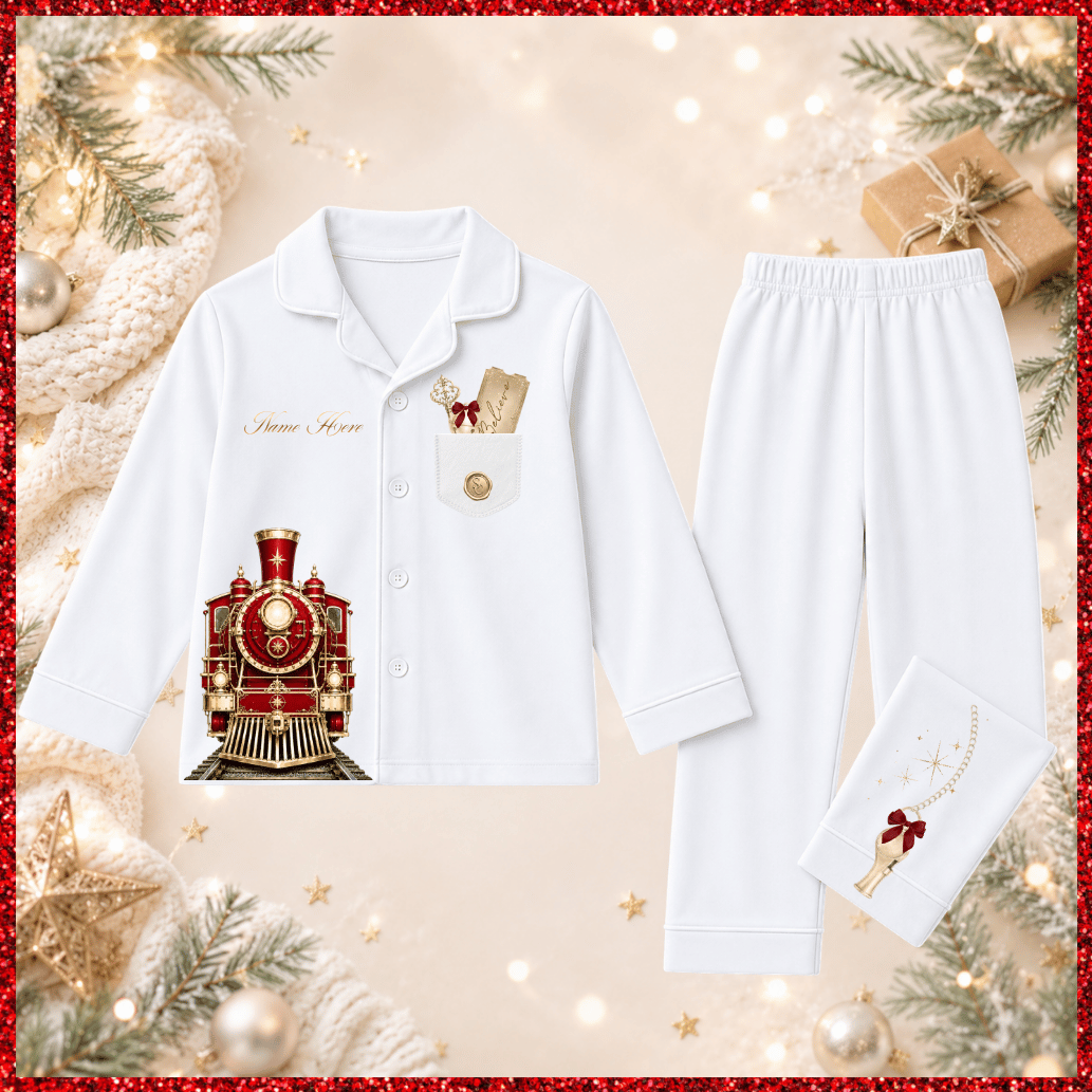 Personalised Christmas express ticket pyjamas