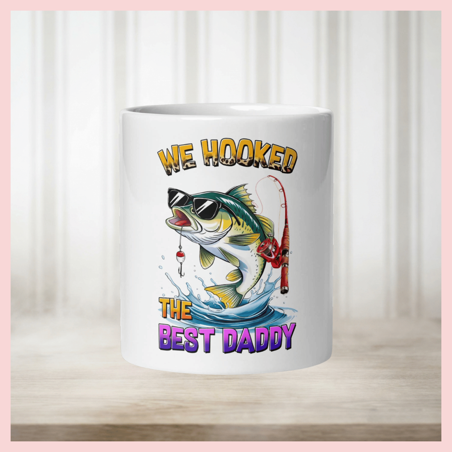 Personalised fishing mugs 11 designs and name added
