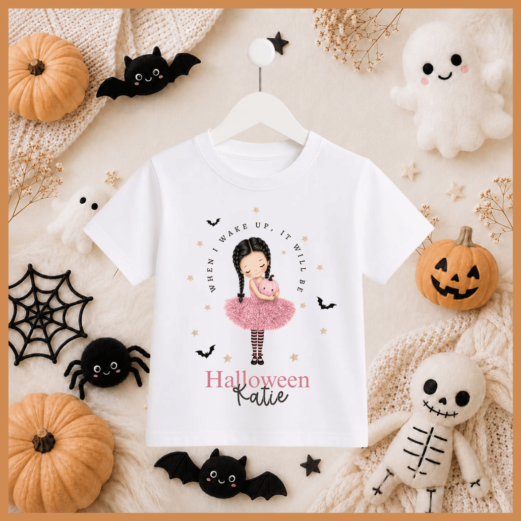 Personalised Children's When I Wake Up I Will Be Halloween T-Shirt