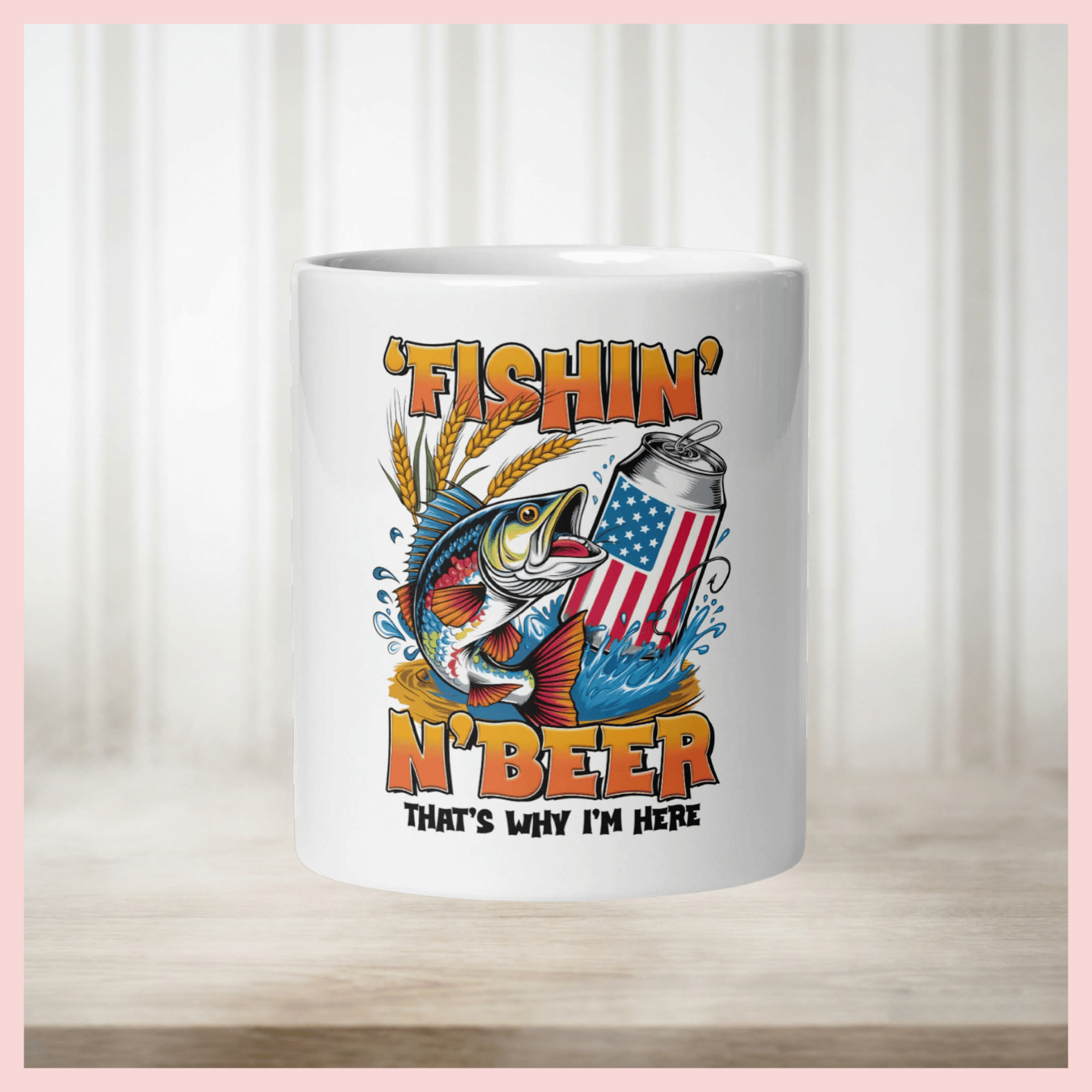 Personalised fishing mugs 11 designs and name added