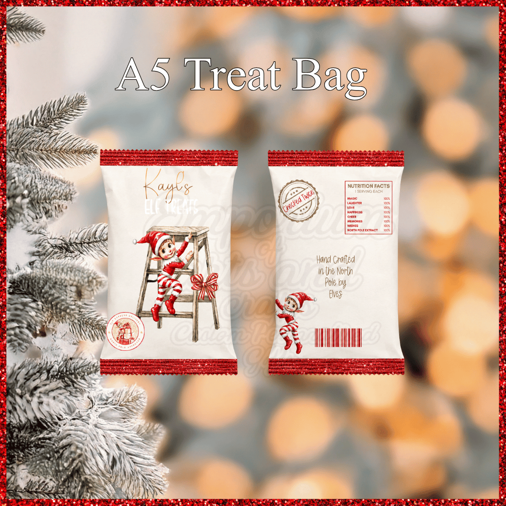 Personalised Elf Arrival Treat Box Set | Elf Letter & Treat Bag set