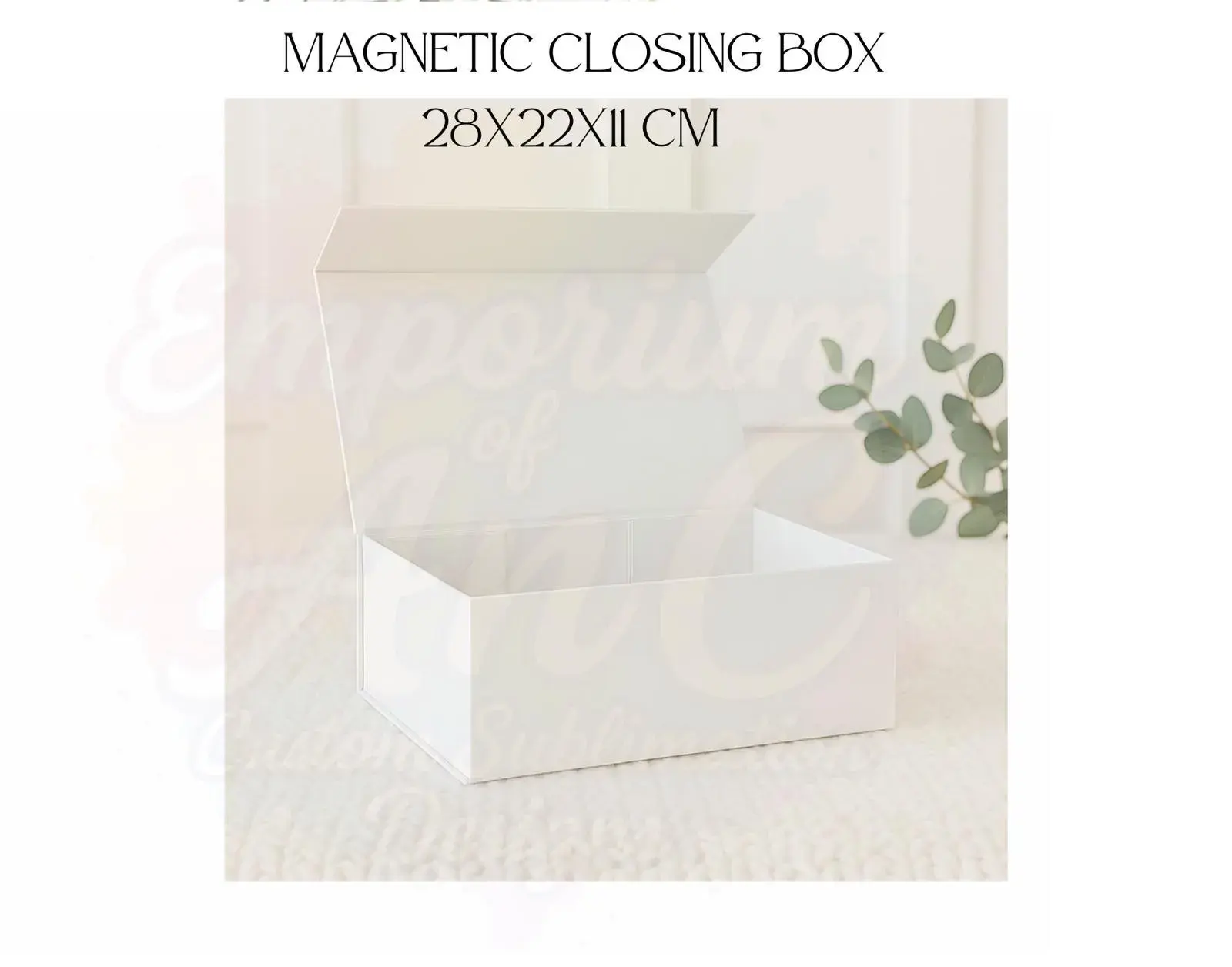 Magnetic closing new baby keepsake box