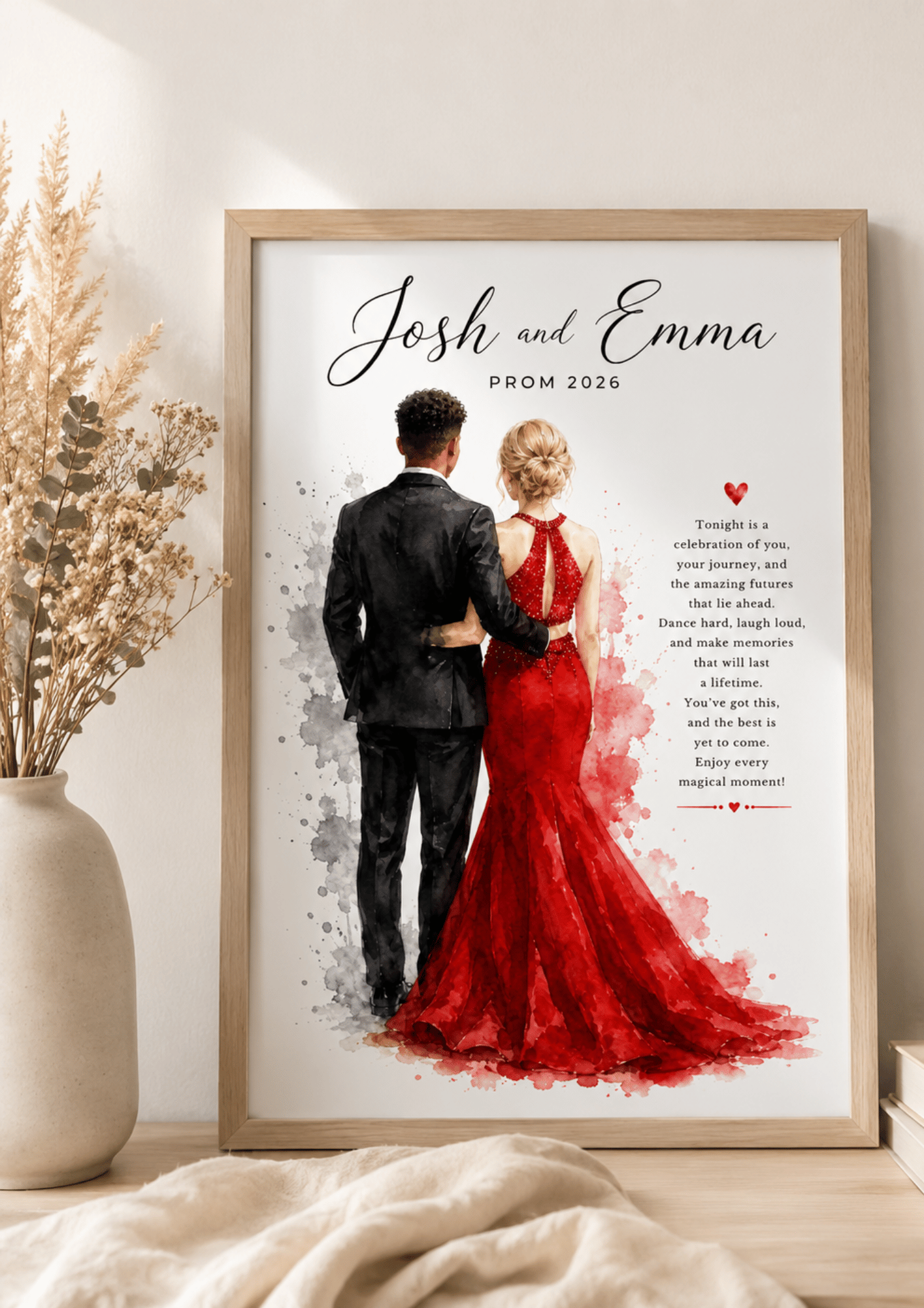 Prom prints A4 or A3 size, Available solo, couple or with friends.