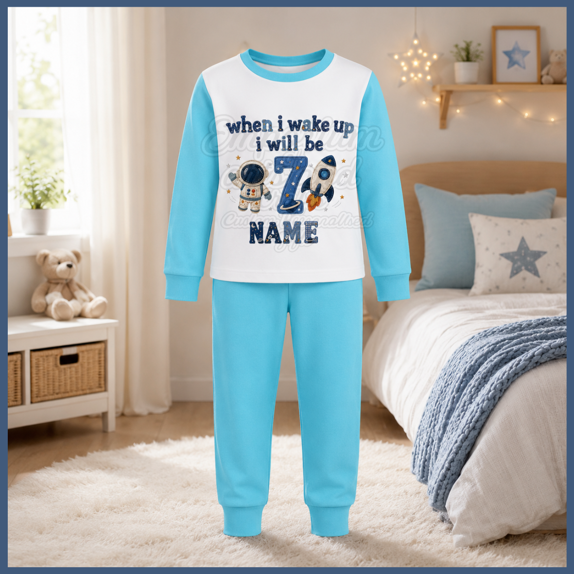 When I Wake Up I Will Be... Personalised Children's Space Pyjamas