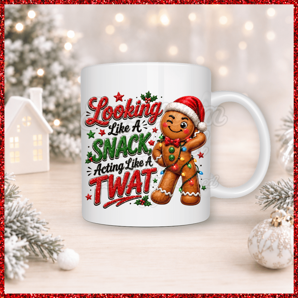 Funny & Rude Christmas 11oz Mug like a snack