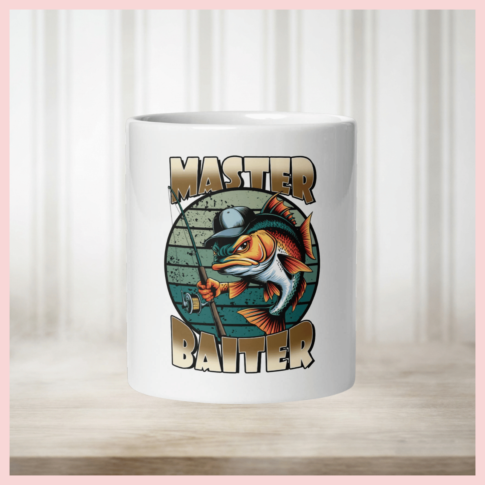 Personalised fishing mugs 11 designs and name added