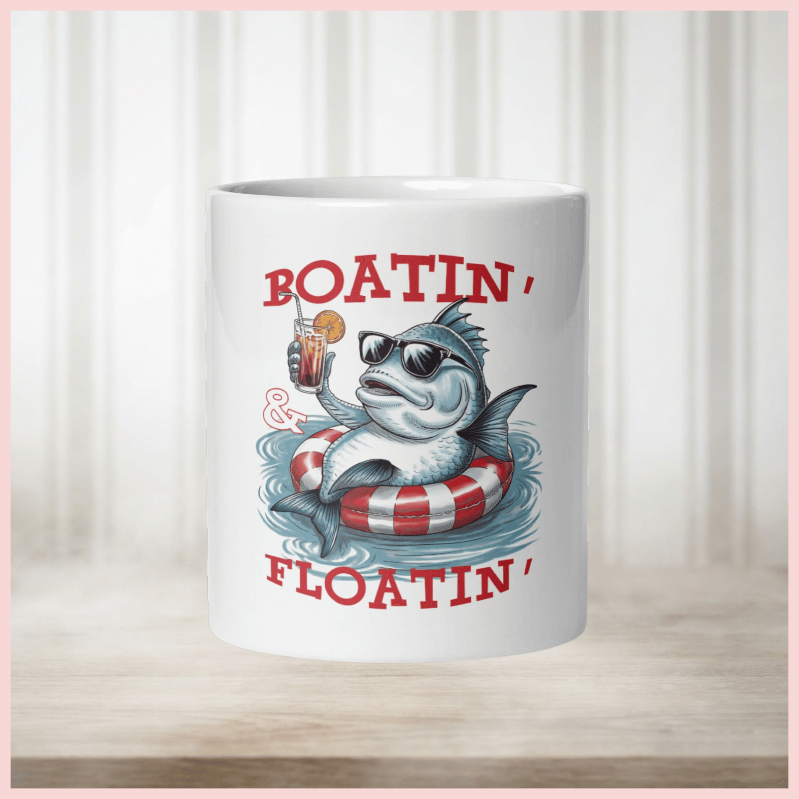 Personalised fishing mugs 11 designs and name added
