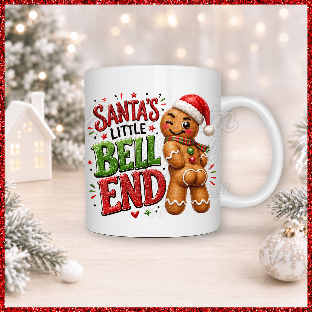 Funny & Rude Christmas 11oz Mug Santa's little b***end