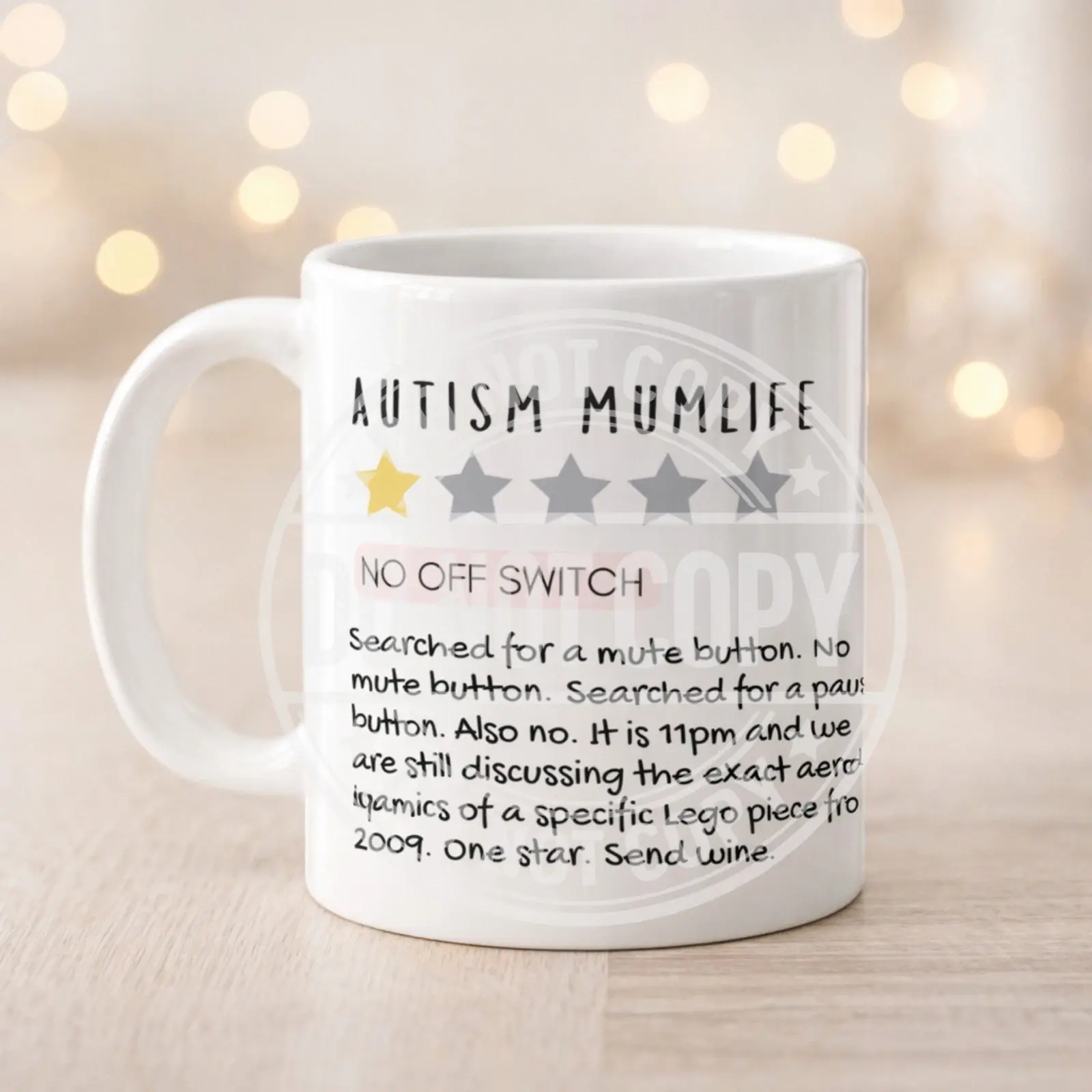 11oz Autism review Mug Humorous Quote Custom Name Awareness Present. 5 quotes
