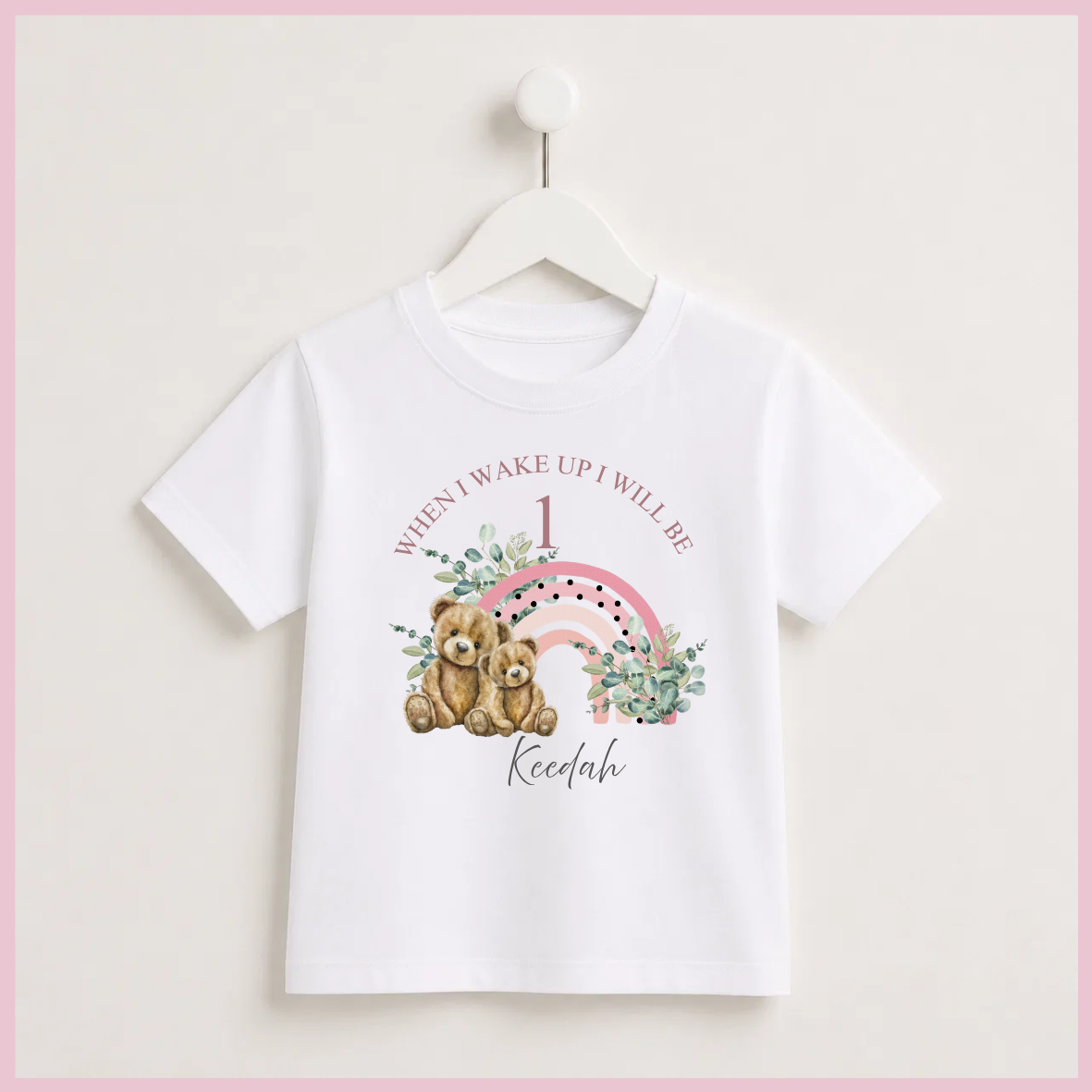 Personalised Children's Birthday T-Shirt 4 Colours