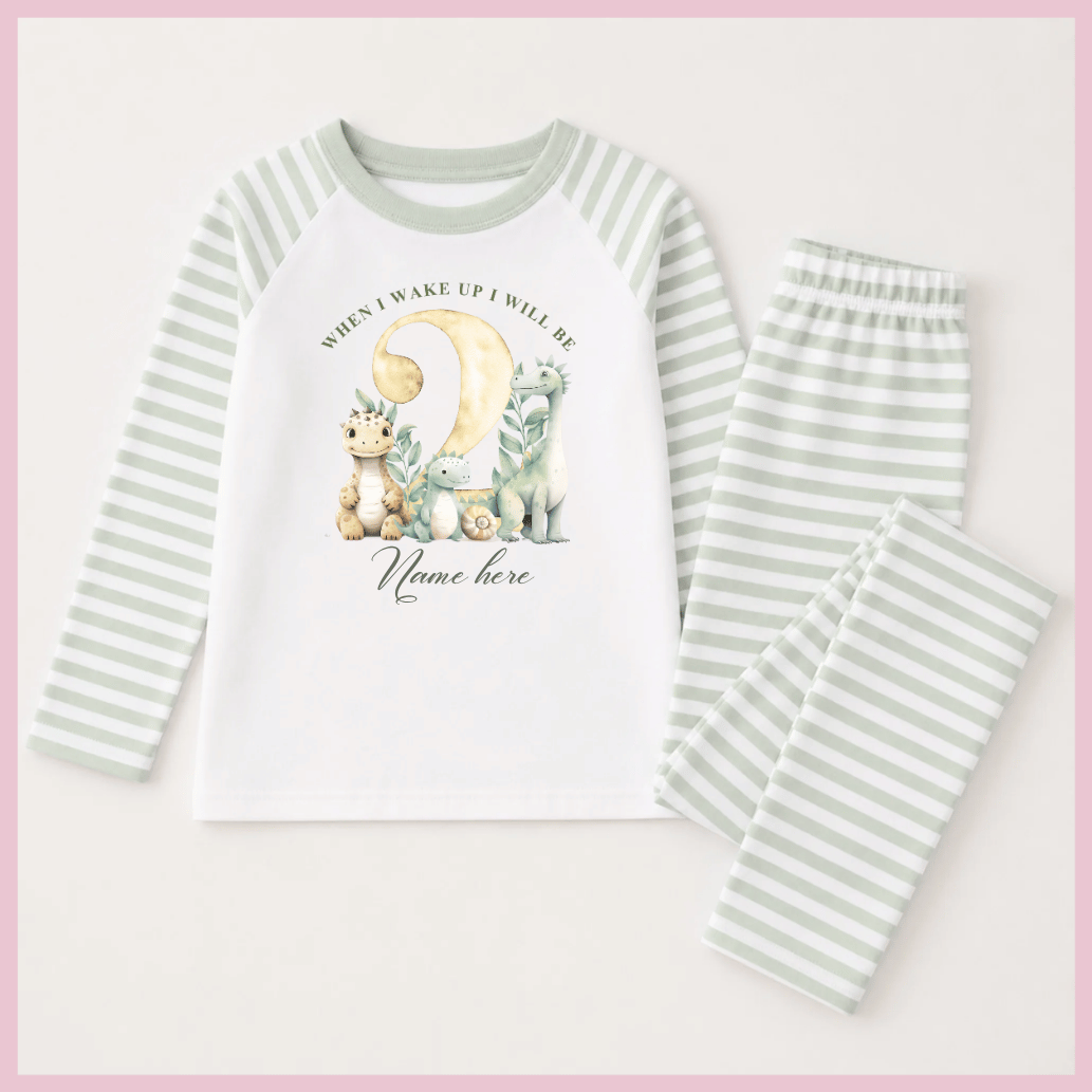 Personalised "When I Wake Up I Will Be..." Dinosaur Children's Pyjamas