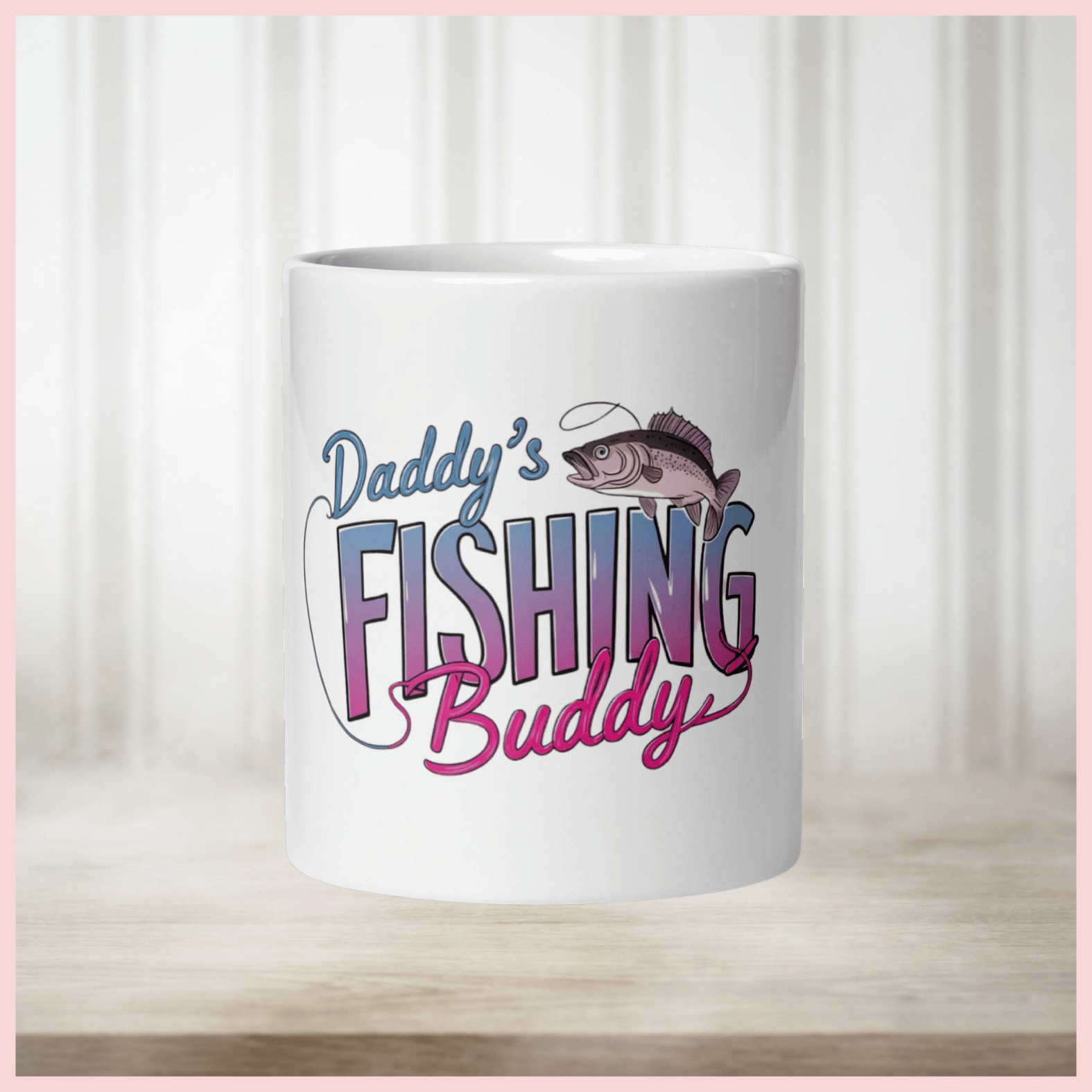 Personalised fishing mugs 11 designs and name added