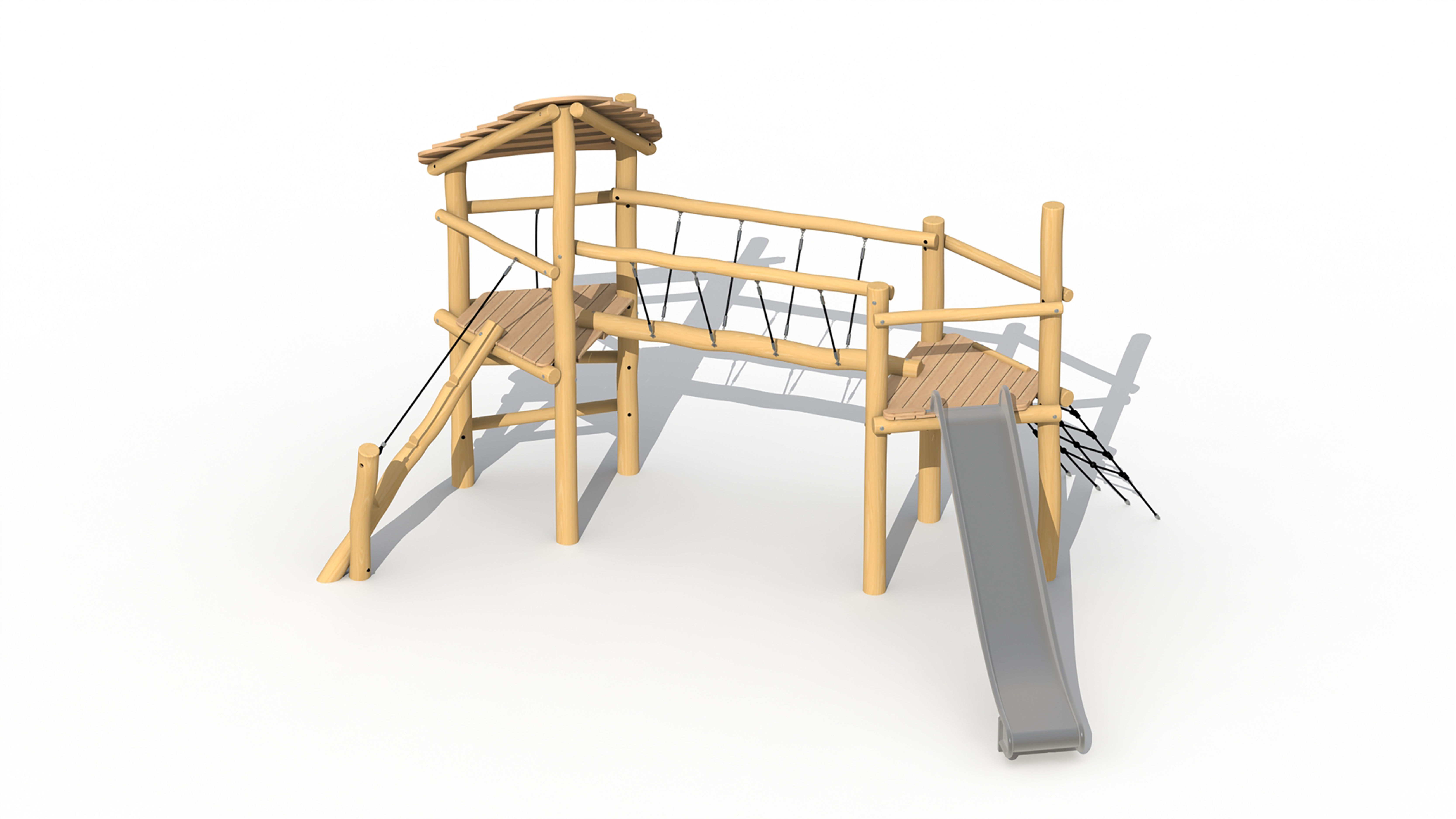 Beetle bridge with roof (stainless steel slide)