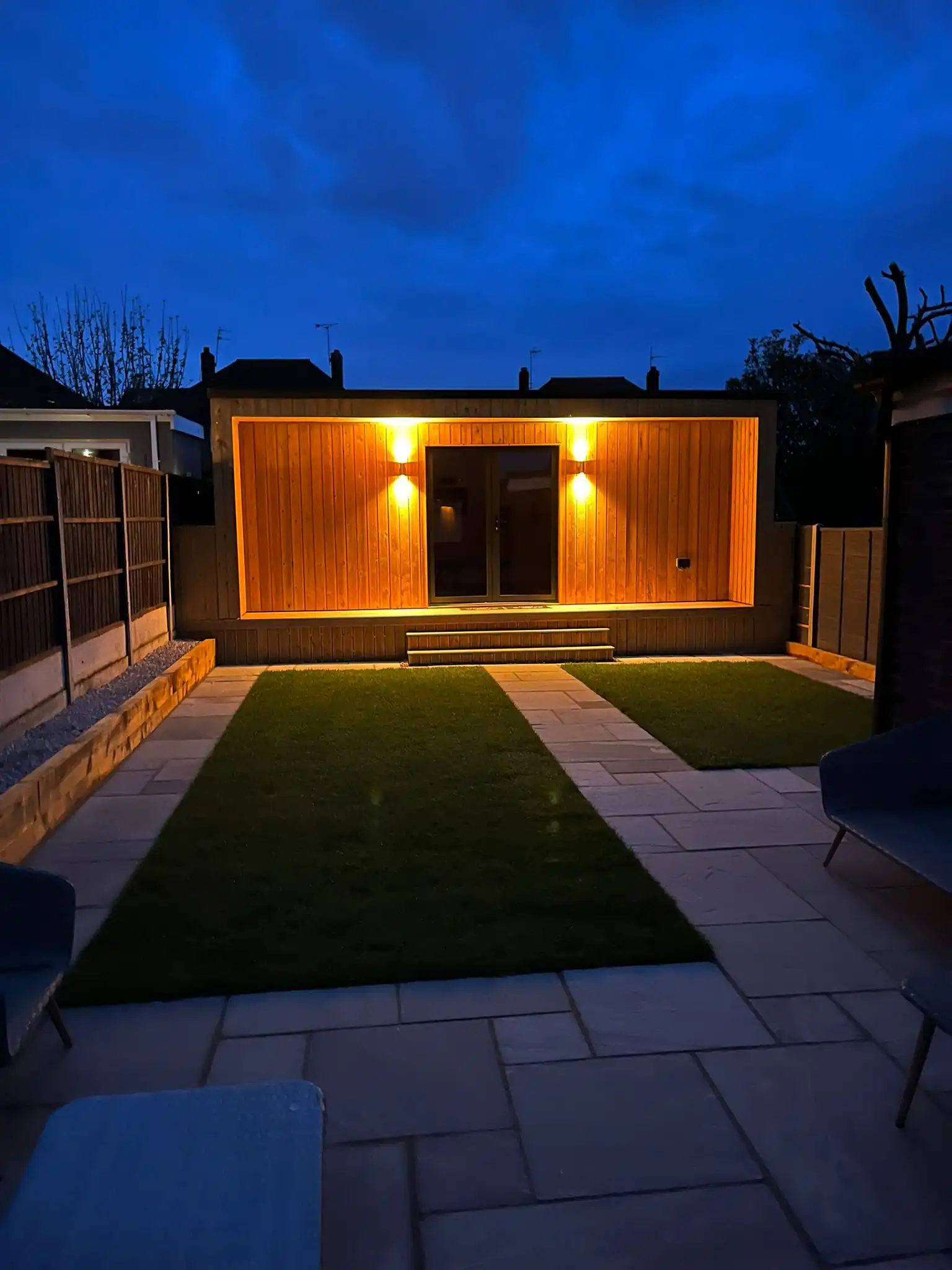 Night View of Garden Landscape Design leicester