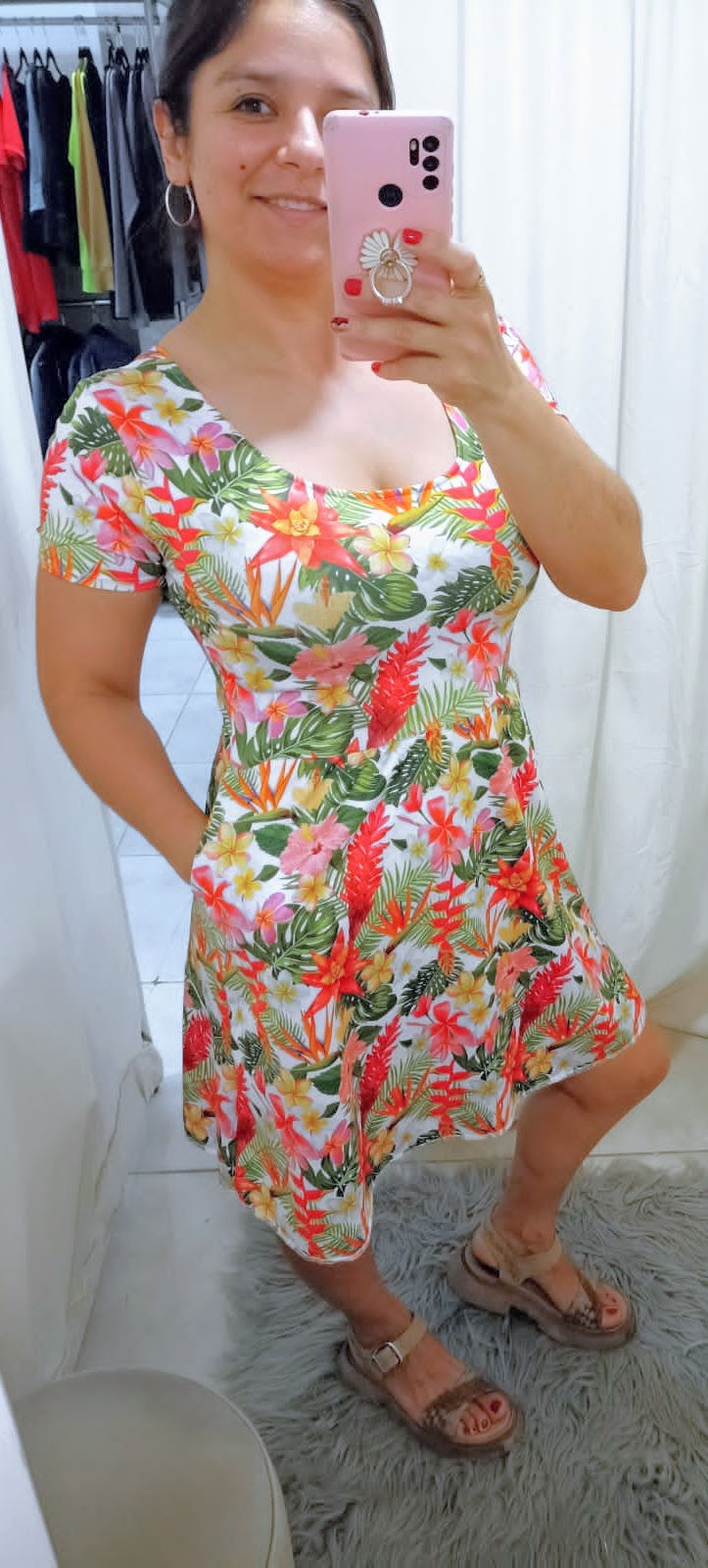 Miniatura: Vestido Plantas estampado