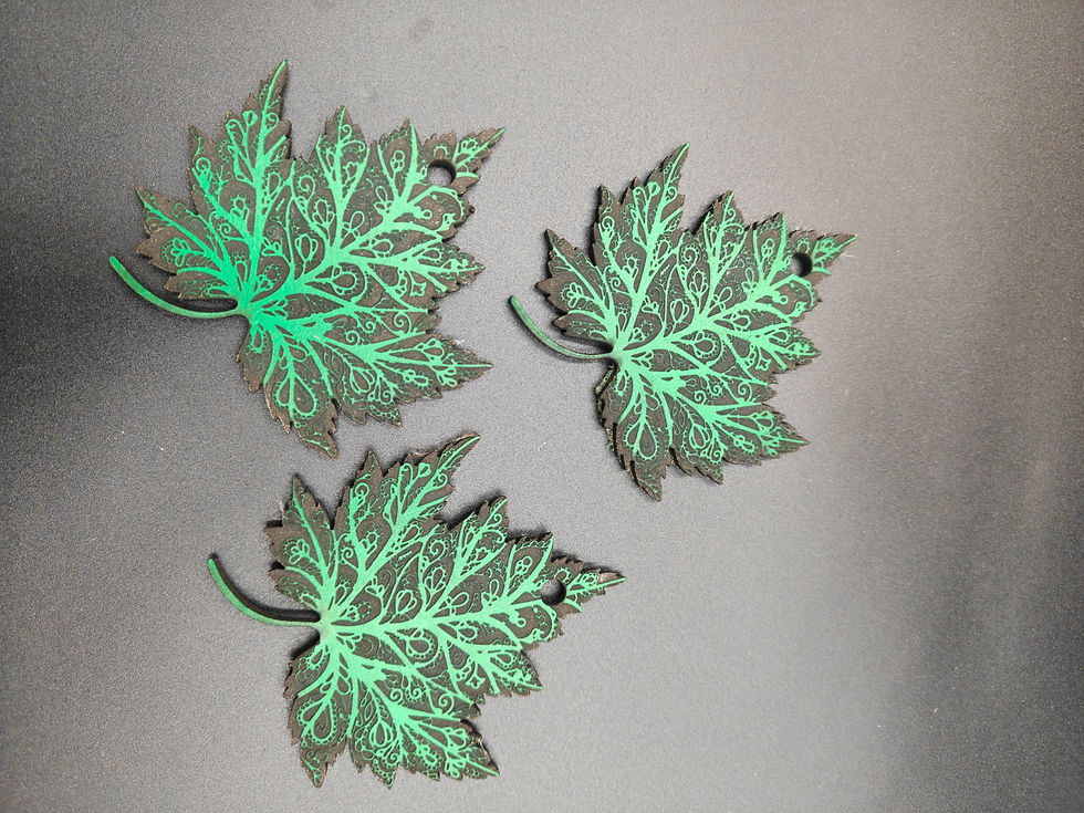 Thumbnail: Maple Leaf leather Keyring
