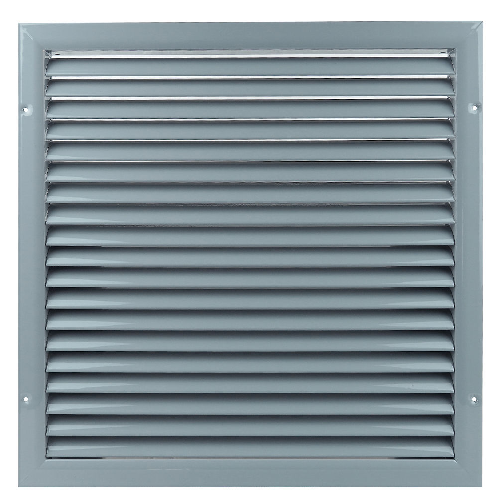 Ventilačná mriežka z vysoko kvalitného extrudovaného hliníka 450x450 mm, sivá