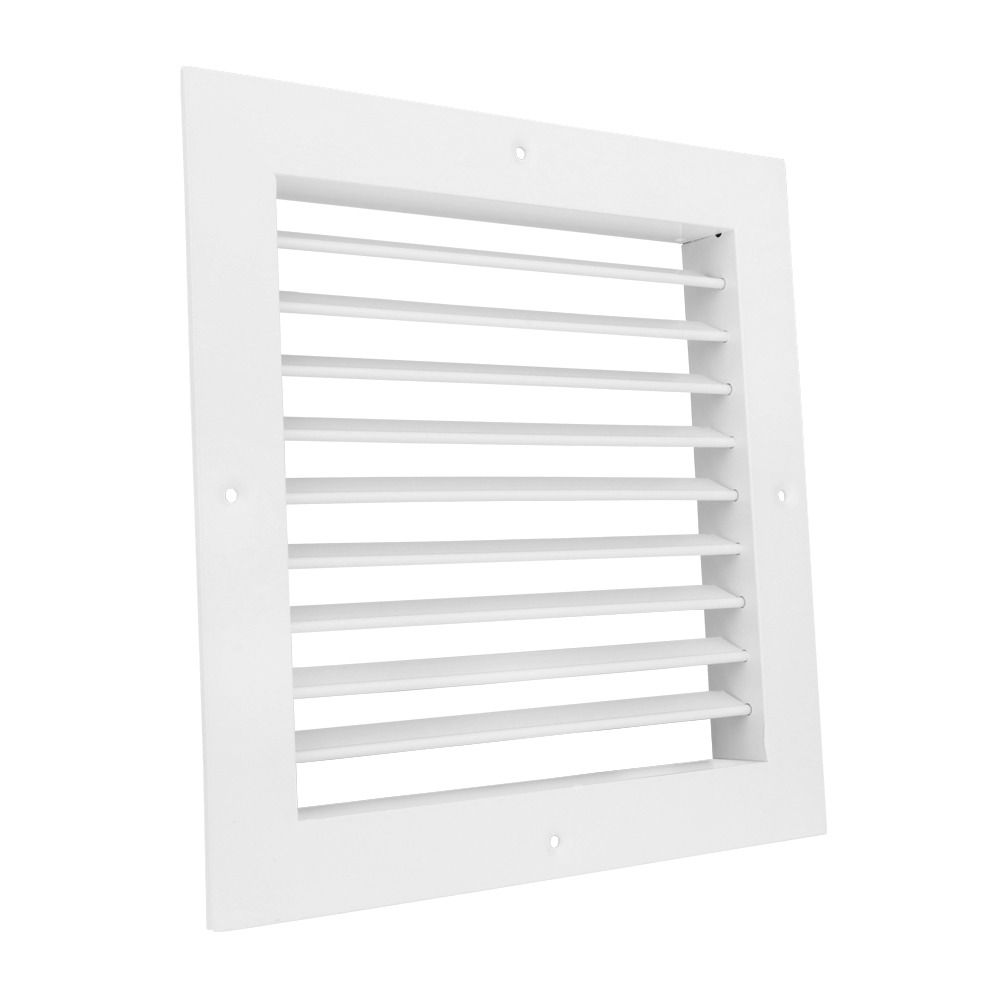 Vetracia mriežka kovová Dalap GMAS s nastaviteľnou žalúziou 400x400 mm, biela