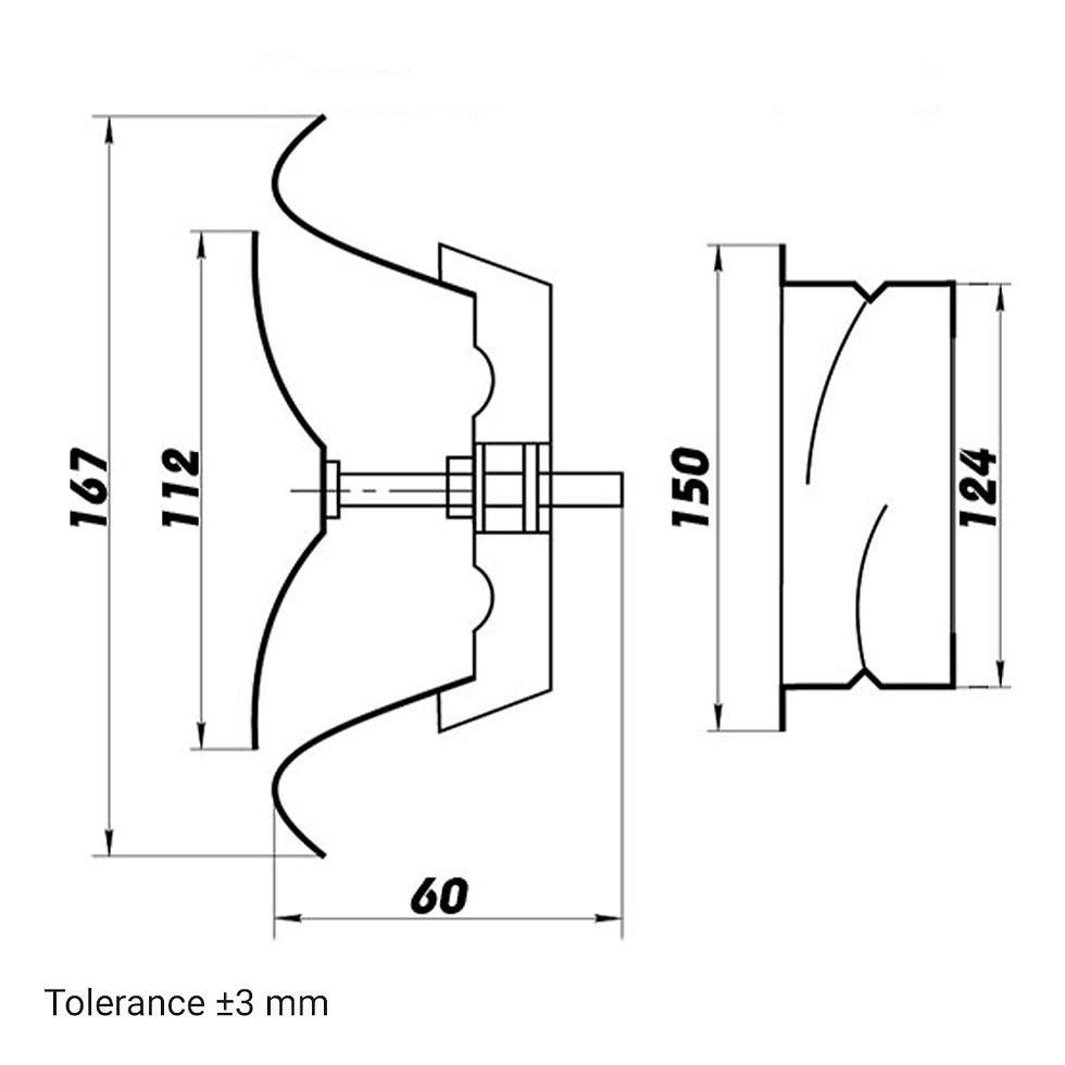 Miniatúra: Kovový anemostat prívodný Dalap TVMD P, Ø 125 mm, čierna