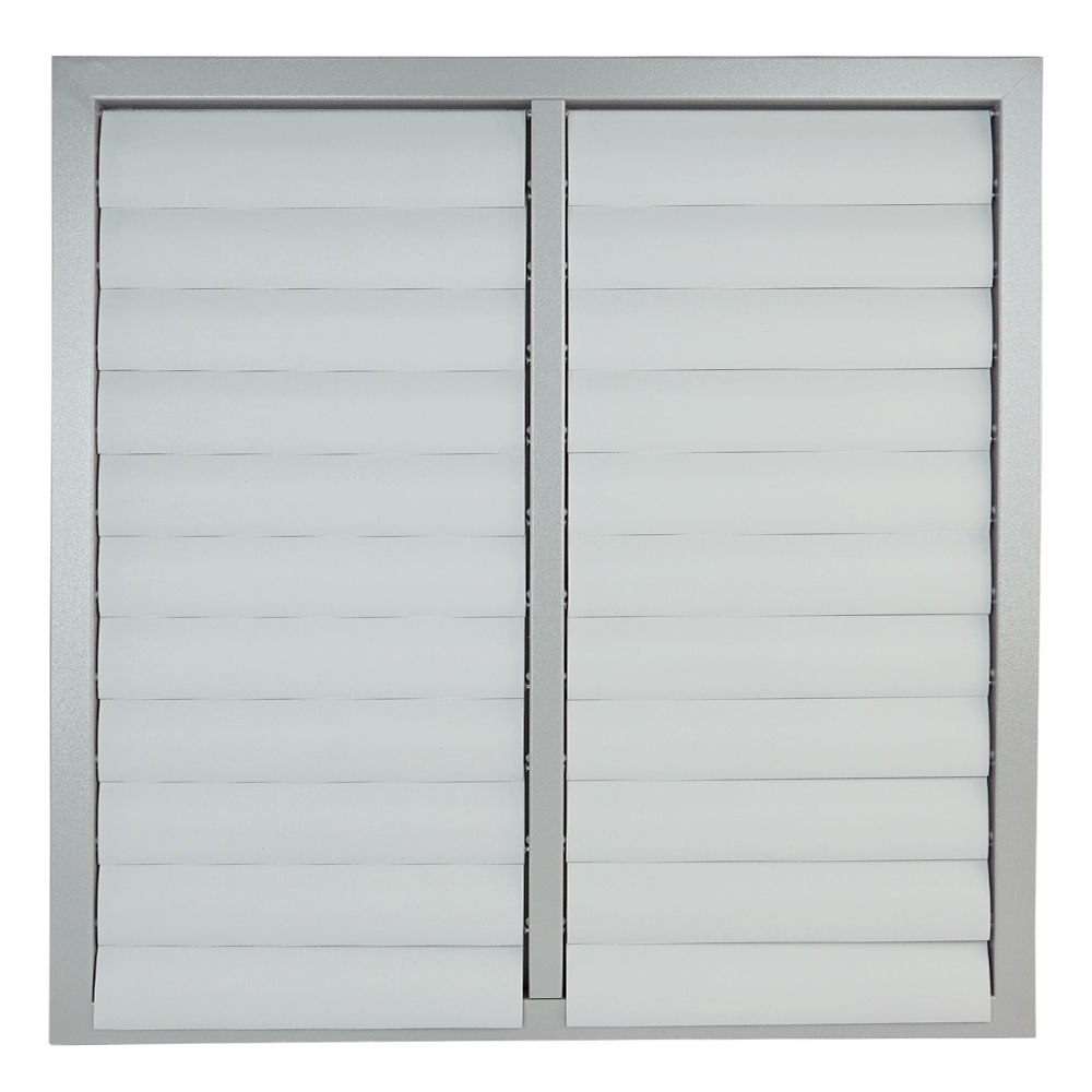 Kovová vetracia mriežka so samotiažnymi lamelami bez príruby 585x585 mm, šedá