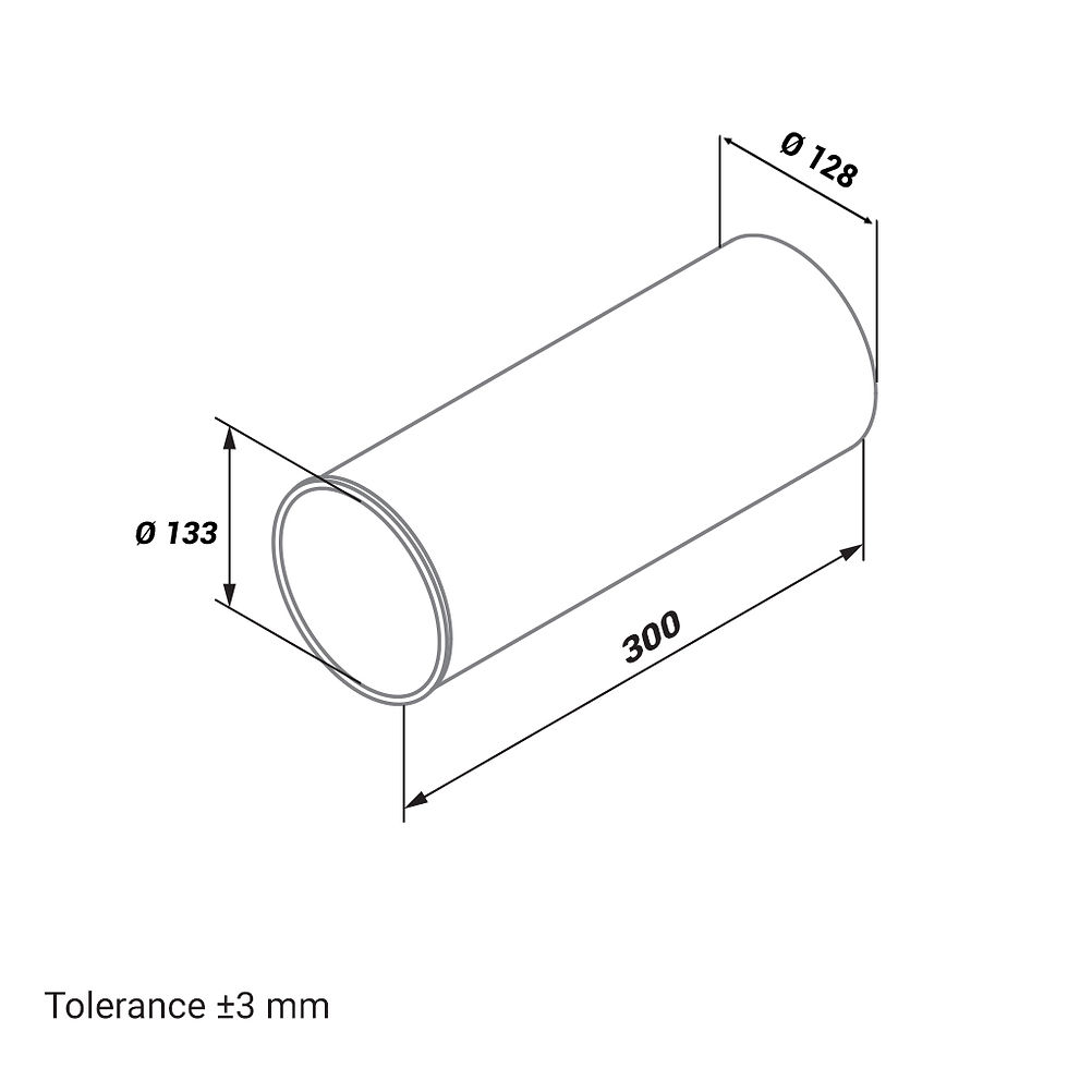 Miniatúra: Plastové pevné potrubie Dalap Flexitech 2125 PD, Ø 125 mm
