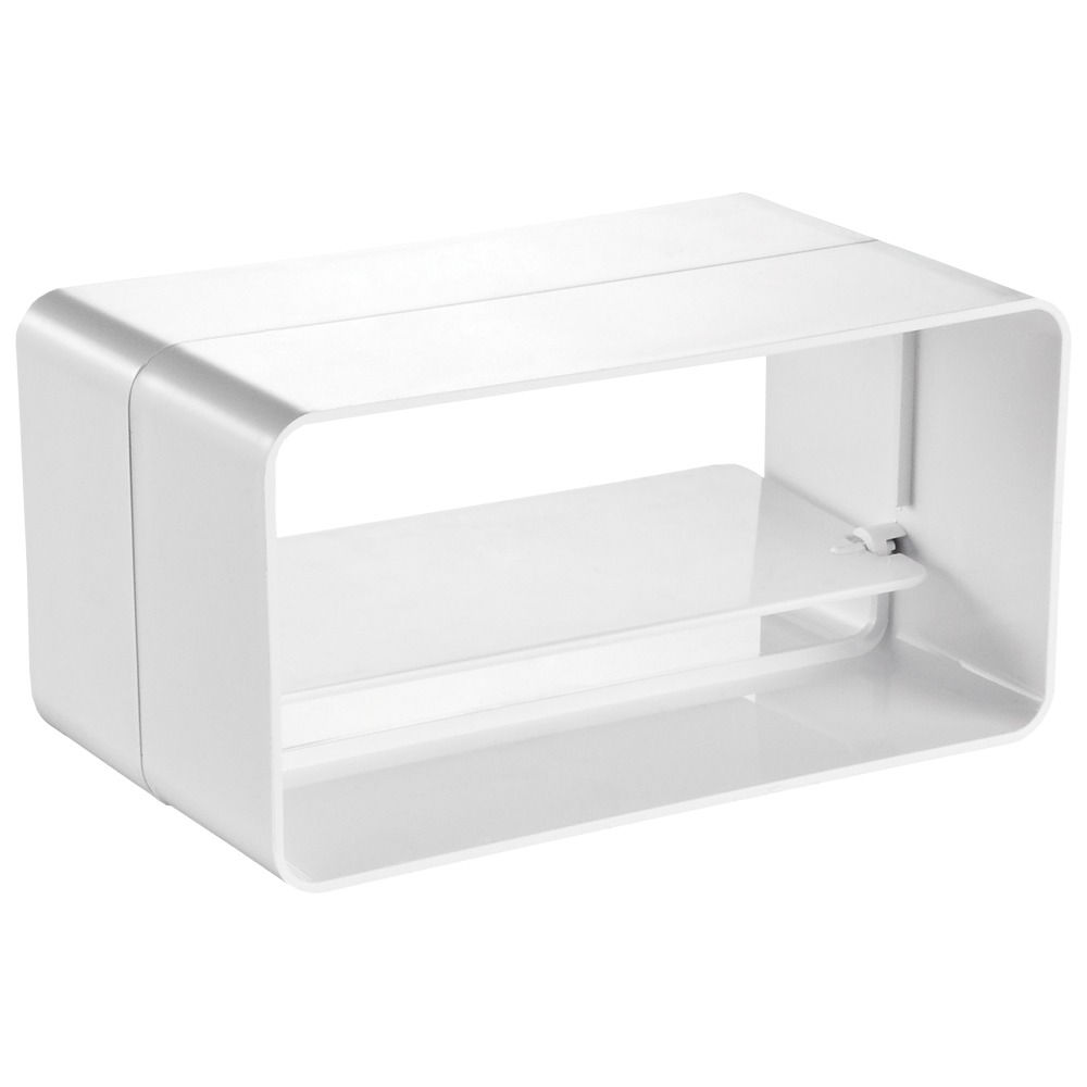 Plastová spojka vonkajšia hranatá so spätnou klapkou 110x55 mm
