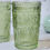 Thumbnail: 13oz Vintage Textured Sage Green Drinking Glasses