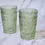 Thumbnail: 13oz Vintage Textured Sage Green Drinking Glasses
